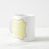 "Try Me" Märchengebäck Party Pastellgelb Kaffeetasse (Vorderseite Links)