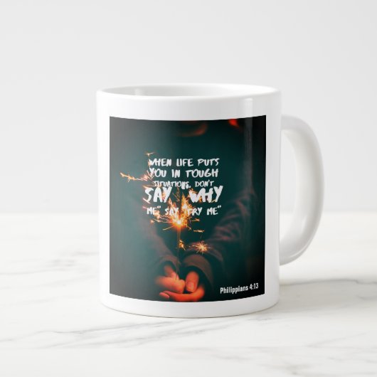Try Me (Scripture) - Jumbo-Tasse (Vorderseite Rechts)