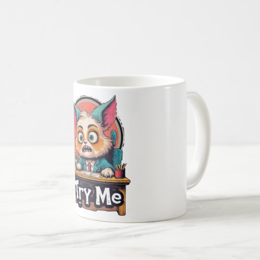 Try Me Tshirt Kaffeetasse (VorderseiteRechts)