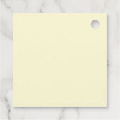 "Try Me" Viktorianisch Tee Party Gelb Quadrat Cust Geschenkanhänger (Rückseite)