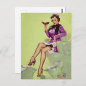 Try New Shoes Women Pin Up Postkarte (Vorne/Hinten)