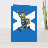 Try Time Thistle Scottish Rugby Motif  Karte (Rückseite)