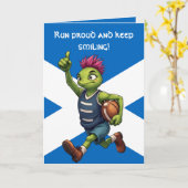 Try Time Thistle Scottish Rugby Motif  Karte (Gelbe Blume)