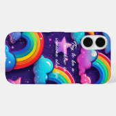 "Try to Be a Rainbow" Case-Mate iPhone Hülle (Rückseite (Horizontal))