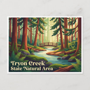 Tryon Creek State Naturschutzgebiet Portland Orego Postkarte