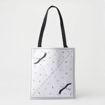 Trypillische Heilige Symbole Schwarz Weiß Tote Bag
