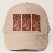 Trypsin- rosa Feder-Fernlastfahrer-Hut Truckerkappe (Vorderseite)