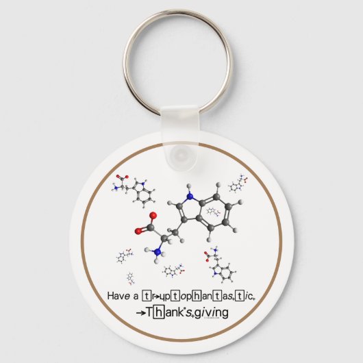 Tryptophan Molecule Schlüsselanhänger (Vorderseite)
