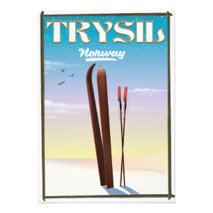Trysil Norwegen, Norwegen Ski-Reiseplakat Fotodruck