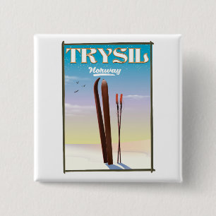 Trysil Norwegen , Norwegisches Skipposter Button