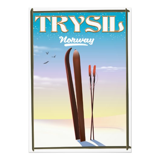 Trysil Norwegen , Norwegisches Skipposter Fotodruck (Vorne)