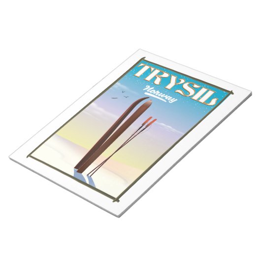 Trysil Norwegen , Norwegisches Skipposter Notizblock (angewinkelt)