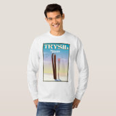 Trysil Norwegen , Norwegisches Skipposter T-Shirt (Vorne ganz)