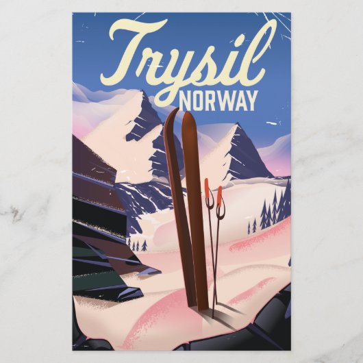 Trysil Norwegen ski Briefpapier (Vorderseite)