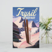 Trysil Norwegen ski Briefpapier (Stehend Vorderseite)