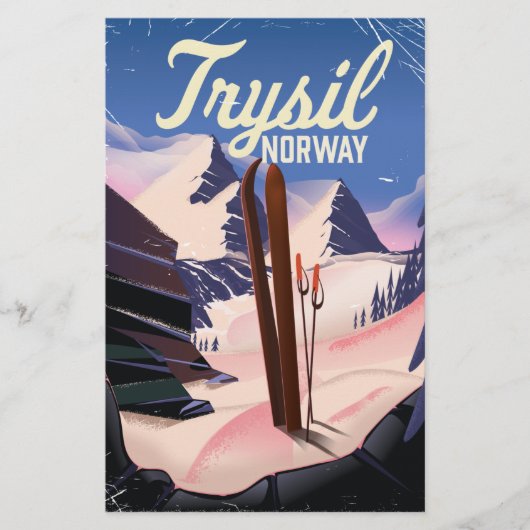 Trysil Norwegen ski Briefpapier (Vorderseite)