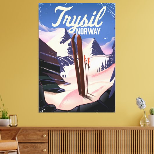 Trysil Norwegen ski Leinwanddruck (Insitu (Wohnzimmer))