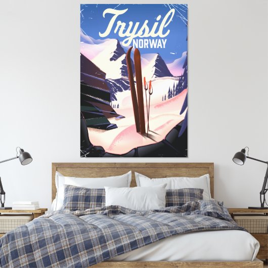 Trysil Norwegen ski Leinwanddruck (Insitu (Schlafzimmer))
