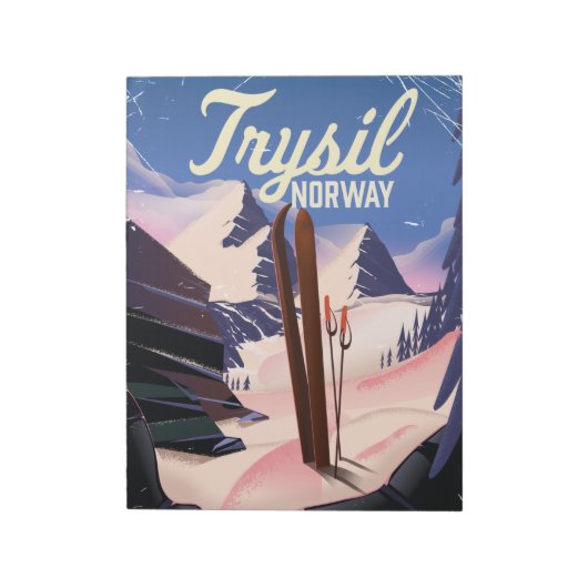 Trysil Norwegen ski Notizblock (Rotiert)