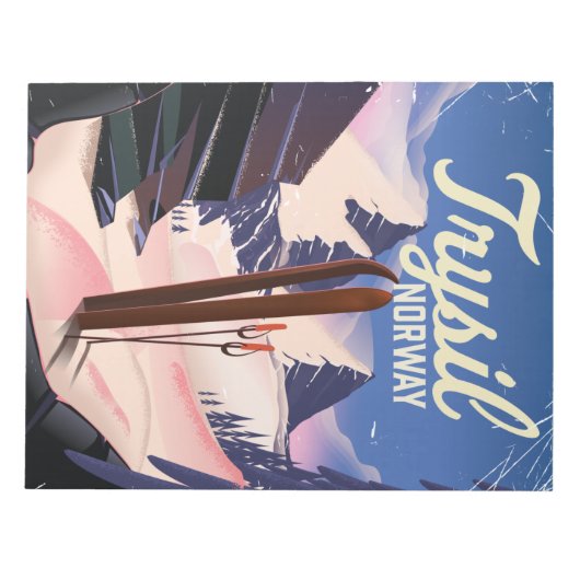 Trysil Norwegen ski Notizblock (Vorderseite)