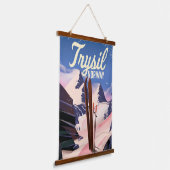 Trysil Norwegen ski Wandteppich Mit Holzrahmen (Gewinkelt)