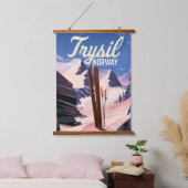 Trysil Norwegen ski Wandteppich Mit Holzrahmen (Schlafzimmer)