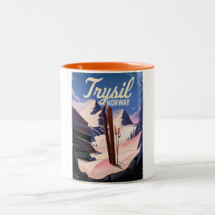 Trysil Norwegen Skigebiet Zweifarbige Tasse