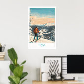Trysil Ski-Wandkunst Skiplakat 1 Poster (Heimbüro)