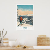 Trysil Ski-Wandkunst Skiplakat 1 Poster (Küche)