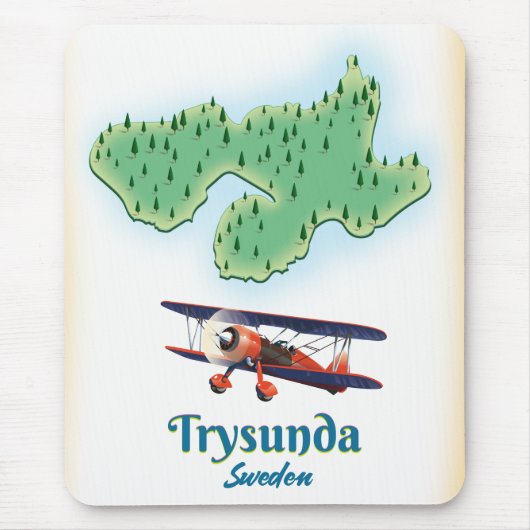 Trysunda Sweden Karte Mousepad (Vorne)