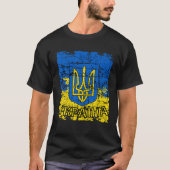 Tryzub Flag Ukraine Wappen Männer T-Shirt (Vorderseite)