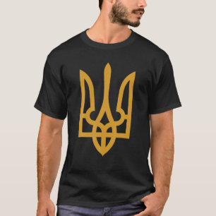 Tryzub Gold ukrainischer Trident T-Shirt