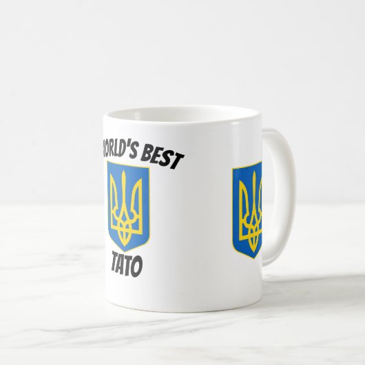 Tryzub Morphing-Tasse des weltbesten Tato-Vaters Kaffeetasse (VorderseiteRechts)