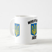 Tryzub Morphing-Tasse des weltbesten Tato-Vaters Kaffeetasse (Vorderseite Links)