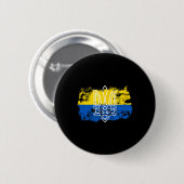 Tryzub Stand United Mit Ukraine Dreizack Ukrainisc Button (Vorne & Hinten)