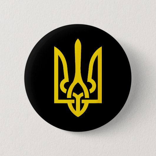 Tryzub Symbol der Ukraine Button (Vorderseite)