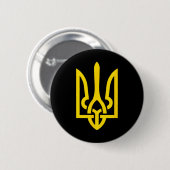Tryzub Symbol der Ukraine Button (Vorne & Hinten)