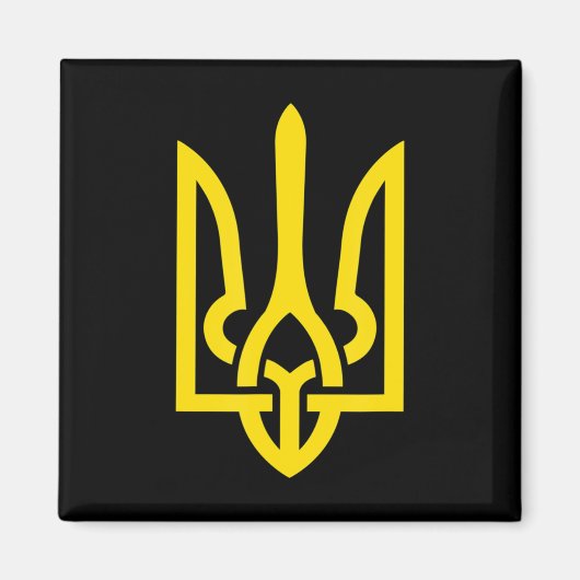 Tryzub Symbol der Ukraine Patriot Stand mit Magnet (Vorne)