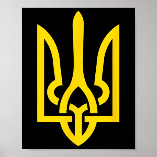 Tryzub Symbol Of Ukraine Poster (Vorne)