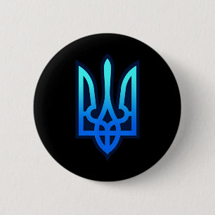 Tryzub Ukrainisches Wappen Ukraine Geschenk Button