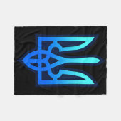 Tryzub Ukrainisches Wappen Ukraine Geschenk Fleecedecke (Vorderseite (Horizontal))