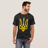 Tryzub Yellow ukrainischer Trident T-Shirt (Vorne ganz)
