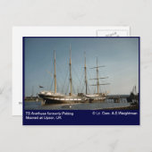 TS Arethusa, ehemals Peking Mooring in Upnor, Vere Postkarte (Vorne/Hinten)