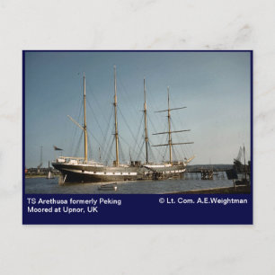 TS Arethusa, ehemals Peking Mooring in Upnor, Vere Postkarte