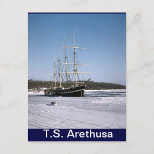 TS Arethusa, im Eis von Medway Postkarte