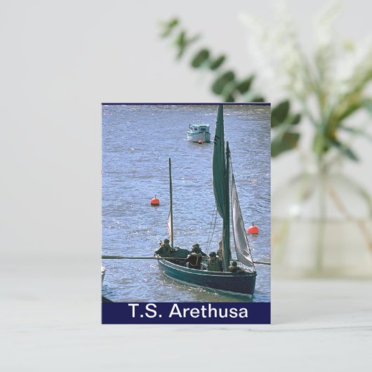 TS Arethusa, SAiling the whaler Postkarte (Stehend Vorderseite)