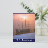 TS Arethusa, Sunset und Schnee Postkarte (Stehend Vorderseite)