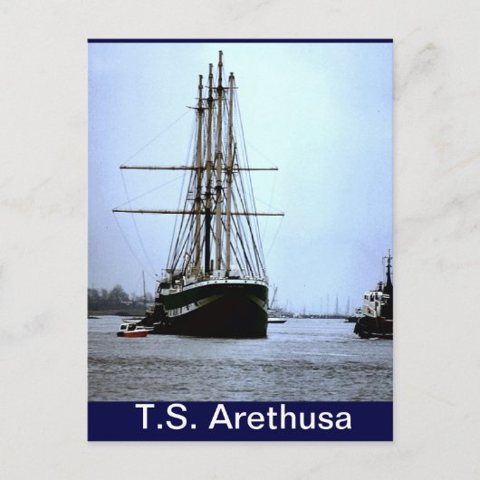 TS Arethusa, Verlassend Upnor Postkarte (Vorderseite)