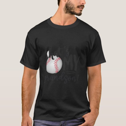 T'S My Grandson Out There Baseball T-Shirt (Vorderseite)