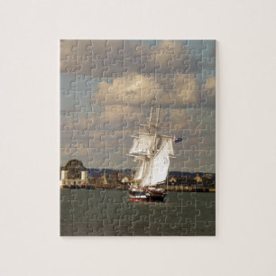 TS Royalist, der Poole Hafen betritt Puzzle
